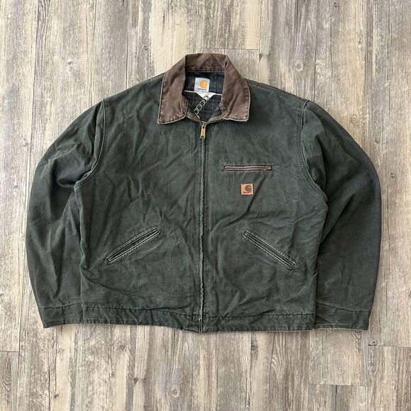 Carhartt Other - Vintage Carhartt J97 MOS Detroit Blanket Lined Jacket Size XL Moss Green